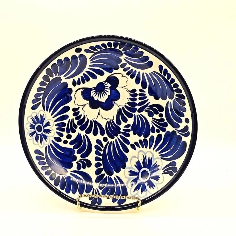 Williams Sonoma Blue Ivory Ceramic 9.5 Inch Pasta Bowl